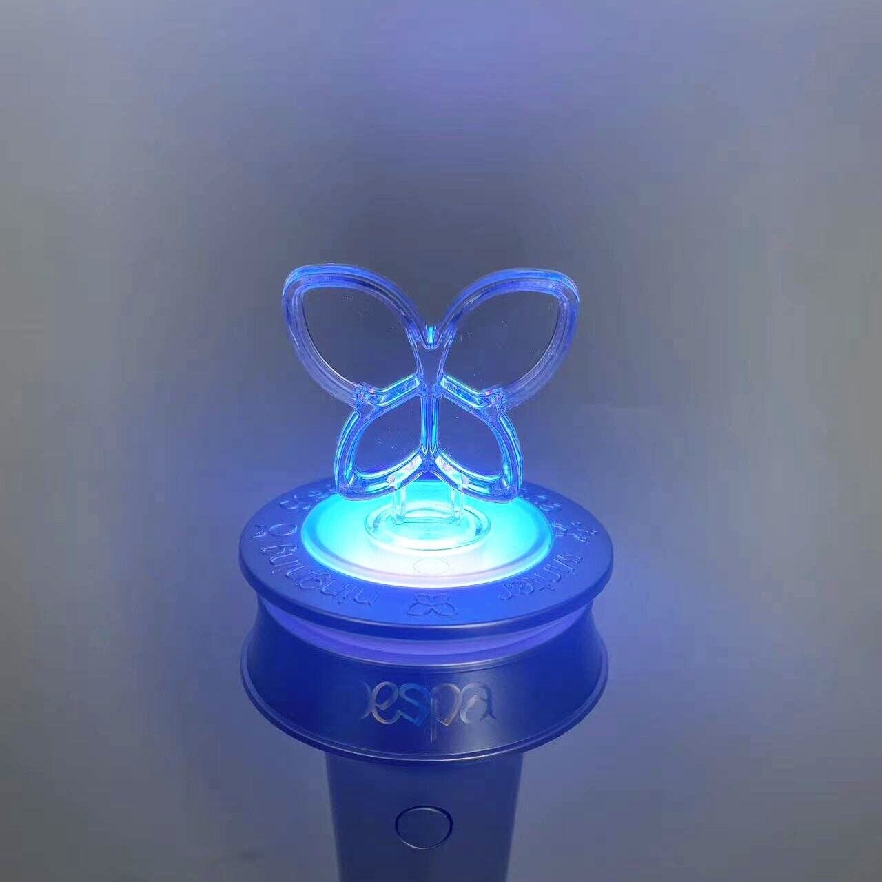Image of Ningning's butterfly lightstick topper on the aespa lightstick