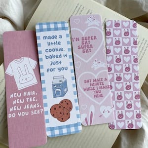 New Tee New Jeans Bookmark | Cute Bookmark | Bunny Rabbit Bookmark | Kpop Bookmark
