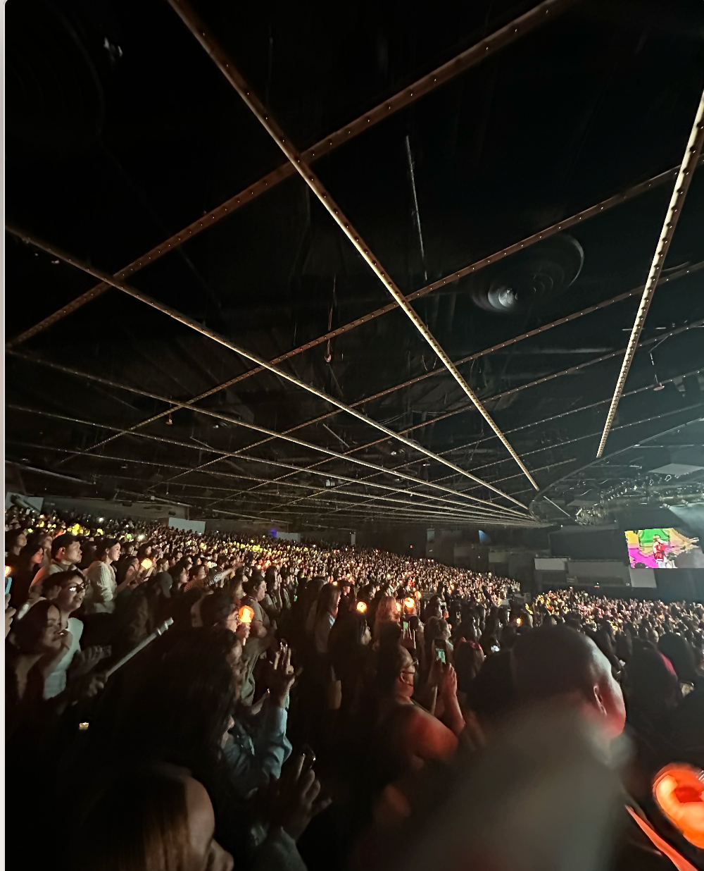 People at concert, showing a full crowd
